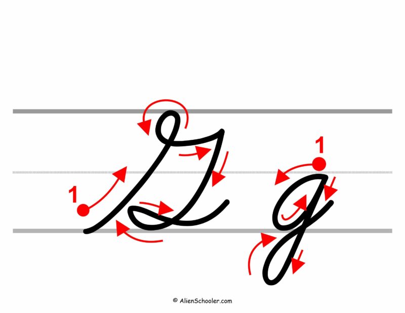 How to write a cursive G