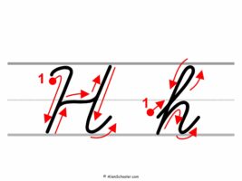 How To Write Cursive H (With Arrows)