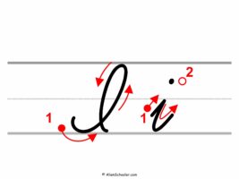 How To Write I In Cursive