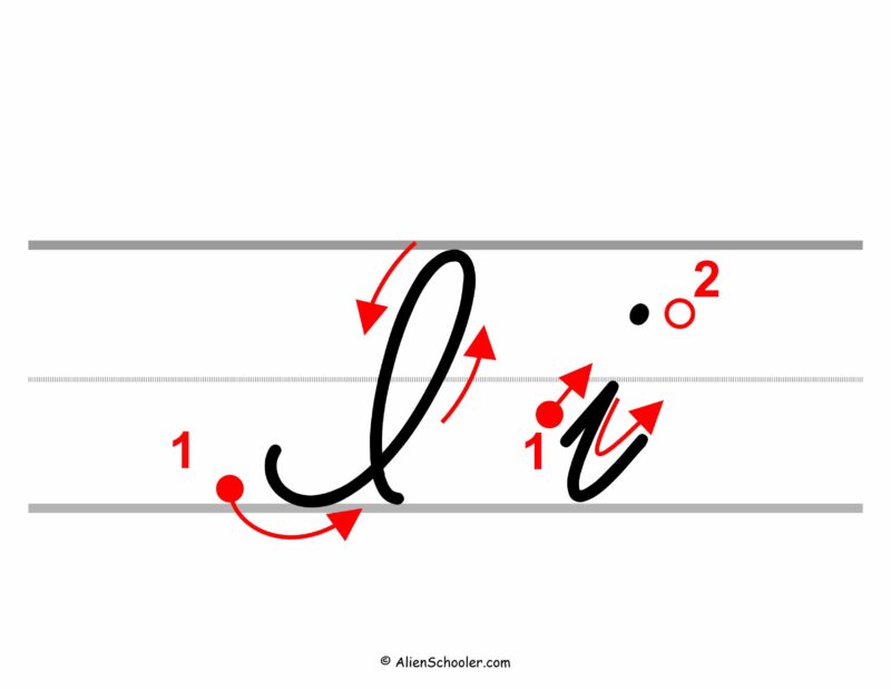 How to write a cursive I