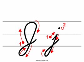 How To Write J In Cursive