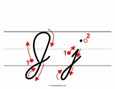 How to write a cursive J