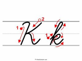 How To Write K In Cursive