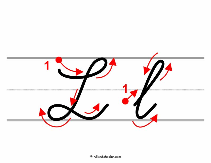 How to write a cursive L