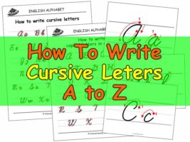 How to write cursive A to Z