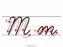 How To Write Cursive M (With Arrows)