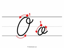 How To Write Cursive O (With Arrows)