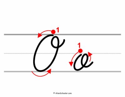 How to write a cursive O