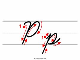 How To Write Cursive P (With Arrows)