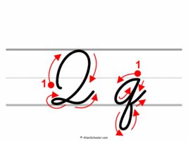 How To Write Cursive Q (With Arrows)