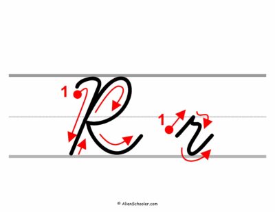 How to write a cursive R