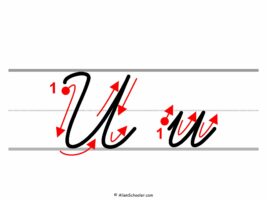 How To Write Cursive U (With Arrows)