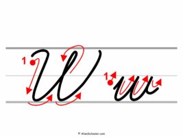 How To Write Cursive W (With Arrows)