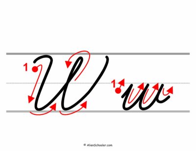 How to write a cursive W