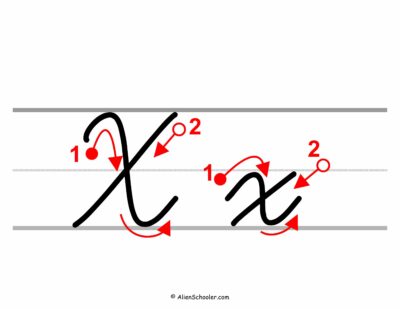 How to write a cursive X