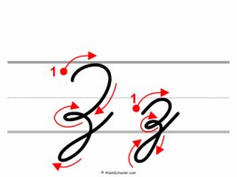 How To Write Cursive Z (With Arrows)