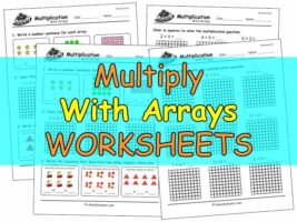 Multiplication with arrays worksheets