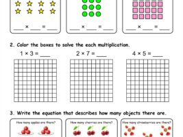 Multiply with arrays worksheet #1