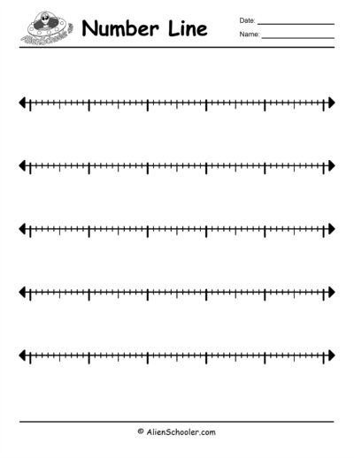 0 - 50 number line printable