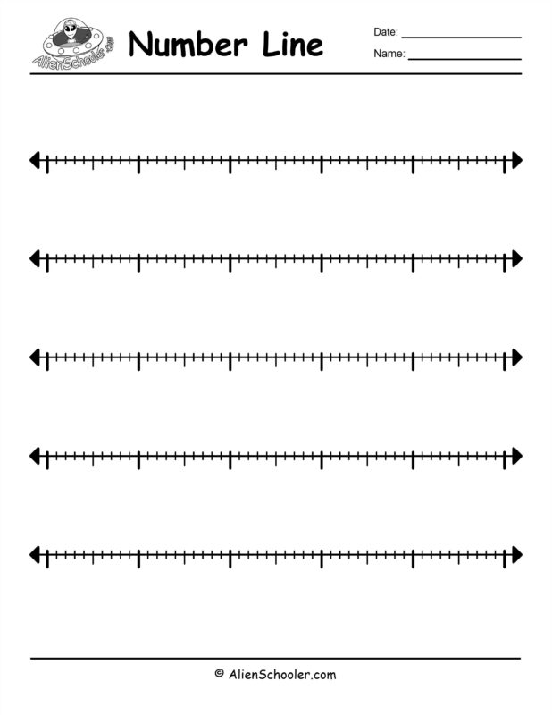 0 - 50 number line printable