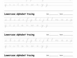 Cursive Lowercase Alphabet Tracing Worksheet