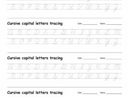 Cursive Uppercase Letters Worksheet