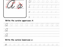 Cursive Writing: Letter A