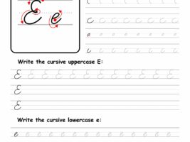 Cursive Writing: Letter E