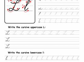 Cursive Writing: Letter L