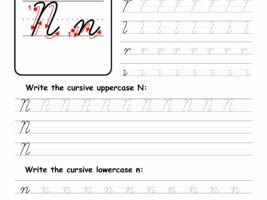 Cursive Writing: Letter N