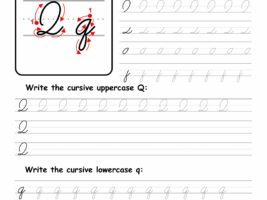 Cursive Writing: Letter Q