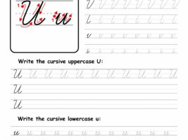 Cursive Writing: Letter U