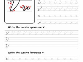 Cursive Writing: Letter V