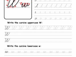 Cursive Writing: Letter W