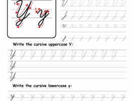 Cursive Writing: Letter Y