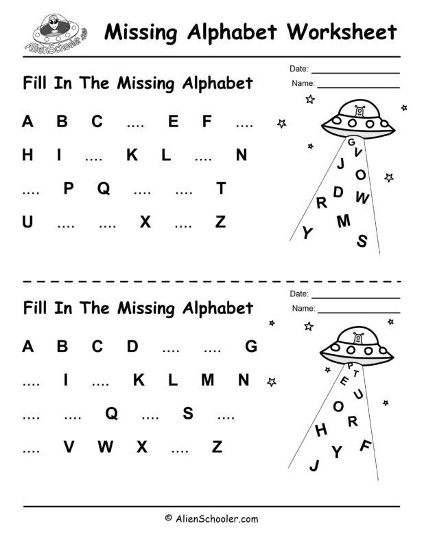 Missing Alphabet Worksheet Printable