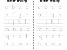 Alphabet Lowercase Letter Tracing Worksheet