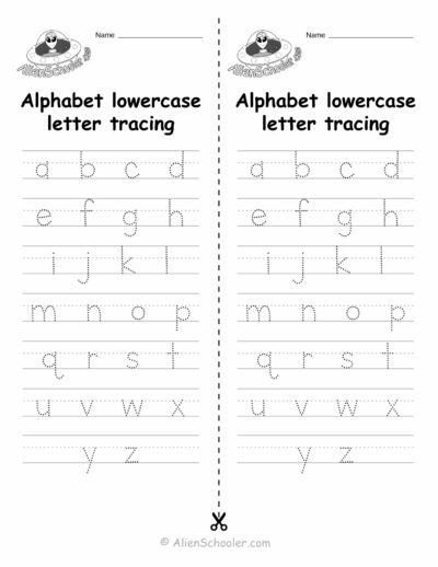 Alphabet Lowercase Letter Tracing