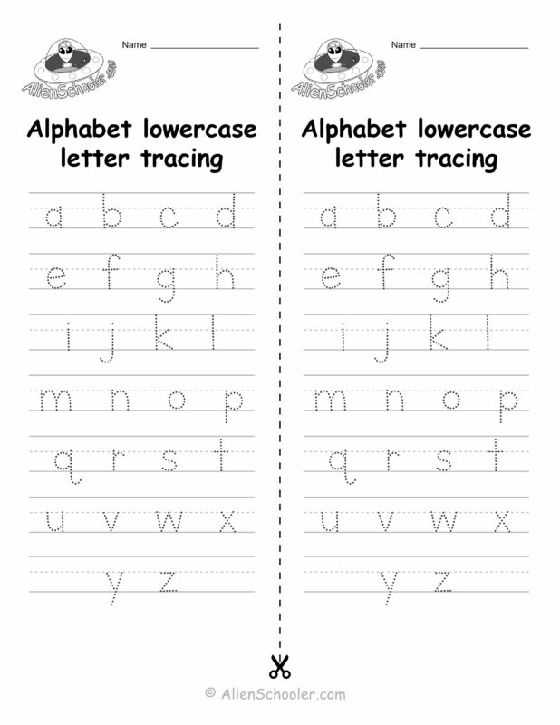 Alphabet Lowercase Letter Tracing