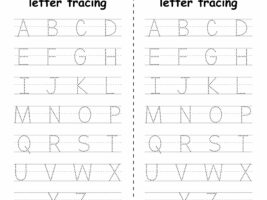 Alphabet Uppercase Letter Tracing Worksheet