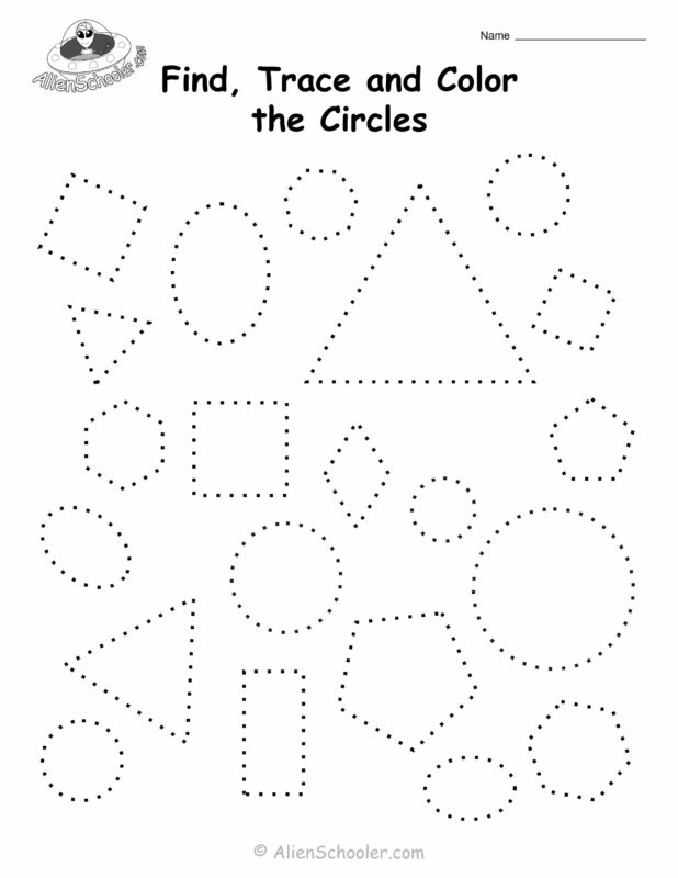 Find, Trace and Color the Circles