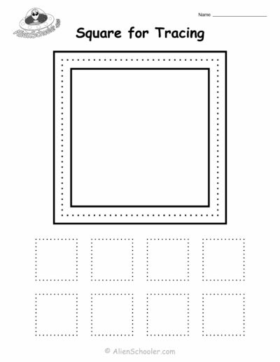 Square for Tracing Worksheet