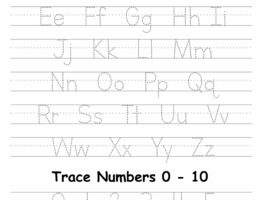 Trace Alphabet Letters and Numbers