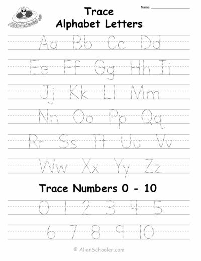 Trace Letters And Numbers