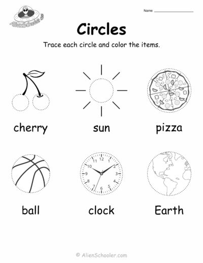 Trace and Color the Circles