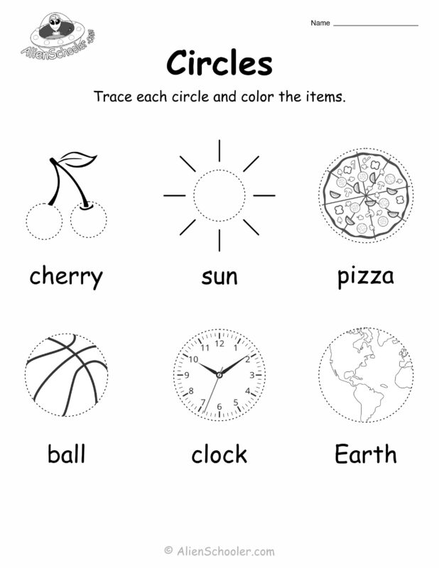 Trace and Color the Circles