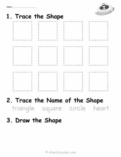 Trace and Draw Square Shape