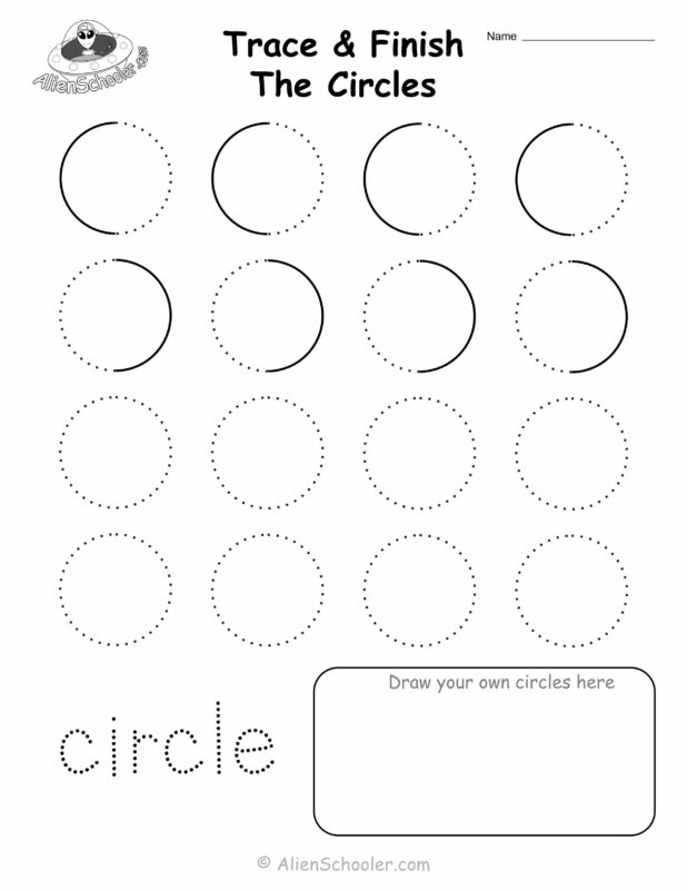 Circle tracing worksheet