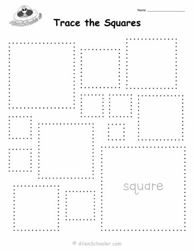 Trace the Squares Worksheet