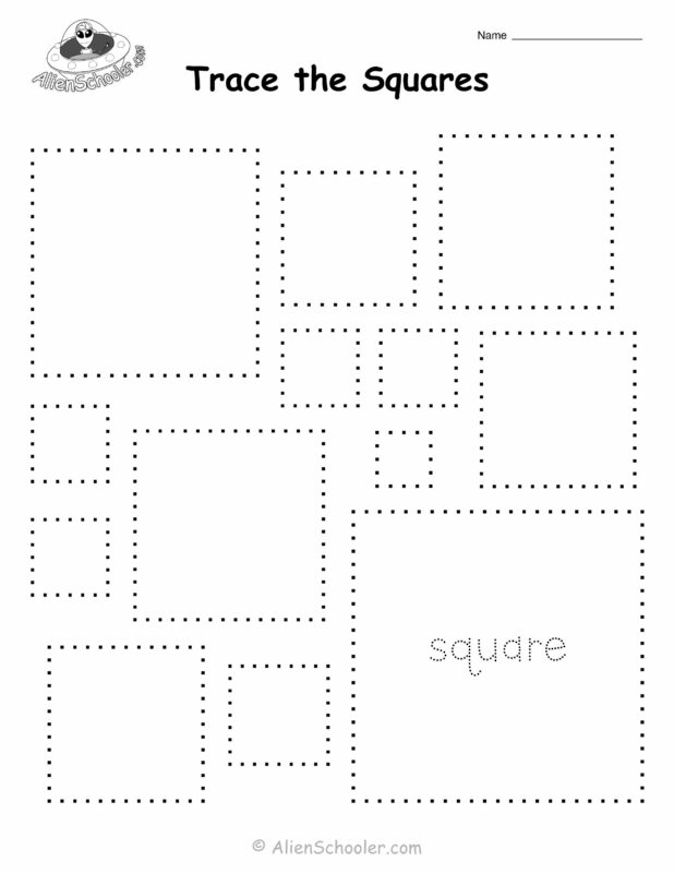 Trace the Squares Worksheet